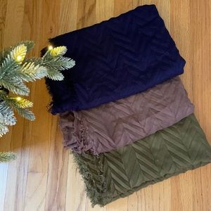 Earthy Tones Textured Infinity Scarf Bundle